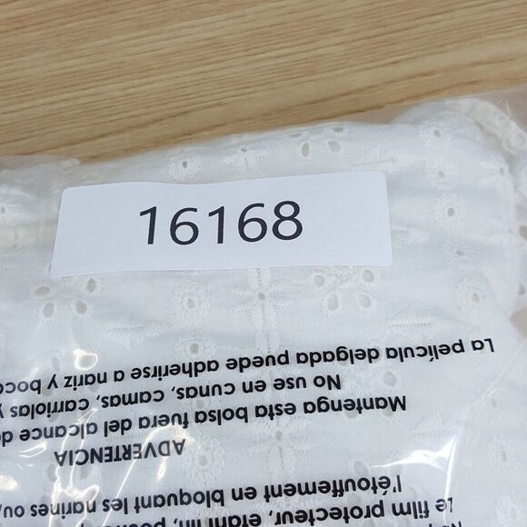 SEZANE Shift Dress Womens Size 38 White Eyelet Pullover Tiered Peasant ALEXANE - Picture 7 of 7